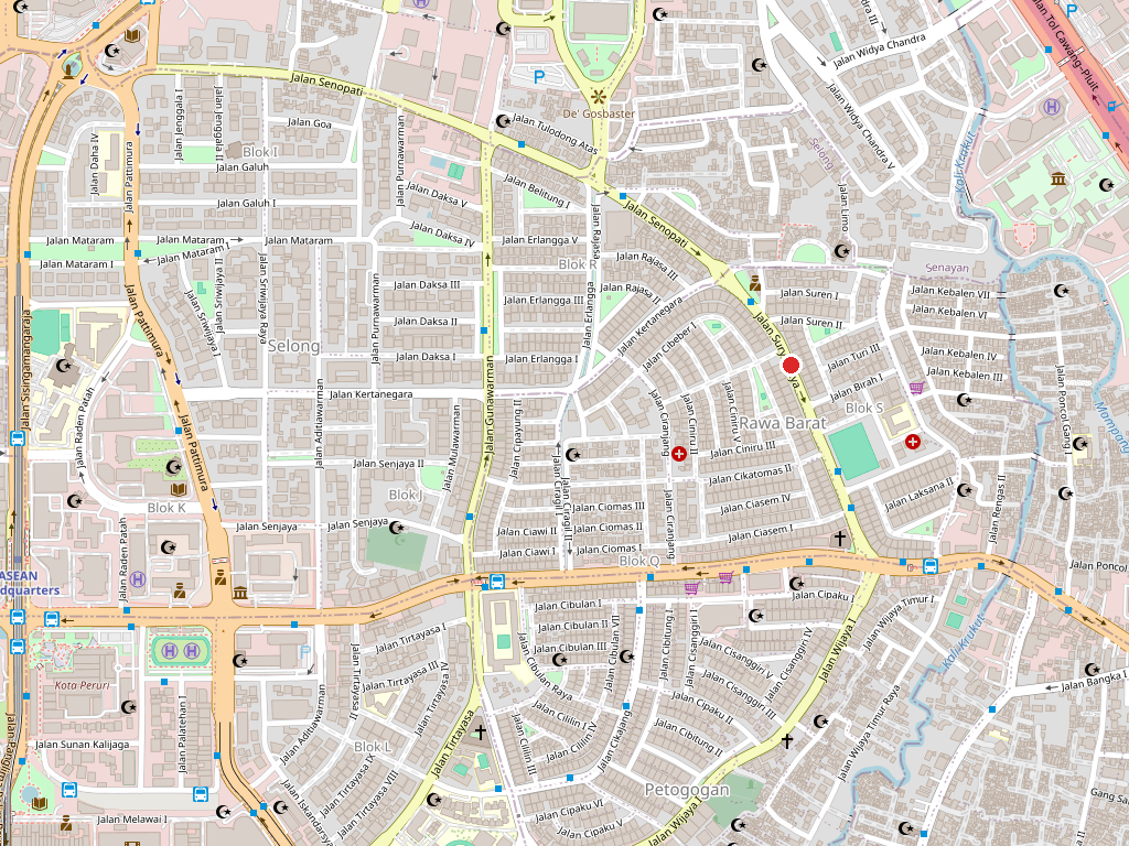 Map of Bodyform studio at Jl. Senopati No.96, Jakarta Selatan